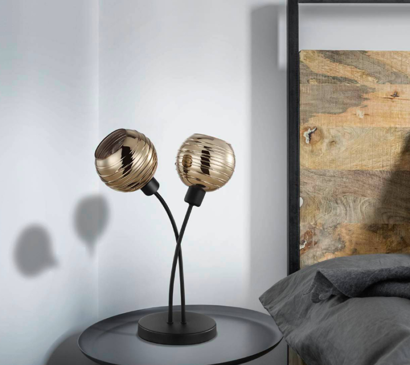 Настольная лампа Креппо золотой/черный 39693_1