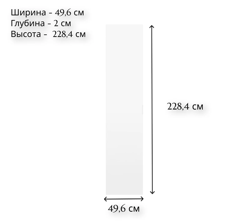 Дверь с зеркалом Моби L/50_1