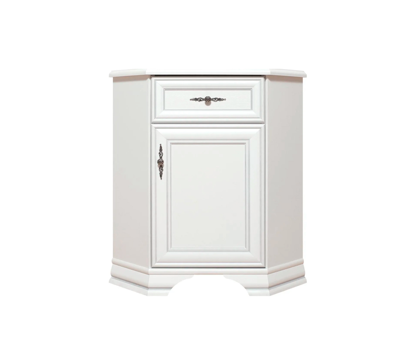 Тумба угловая Кентаки белый KOMN1D1S/P