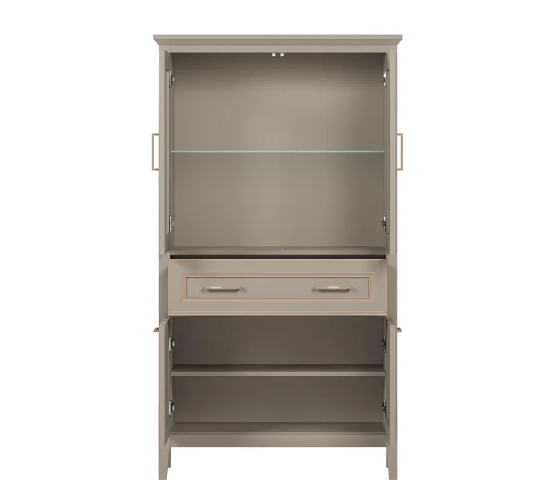 Витрина Классик глиняный серый REG2W2D1S/170_1