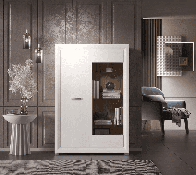 Витрина Мальта лиственница сибирская/орех лион REG1W1D_1