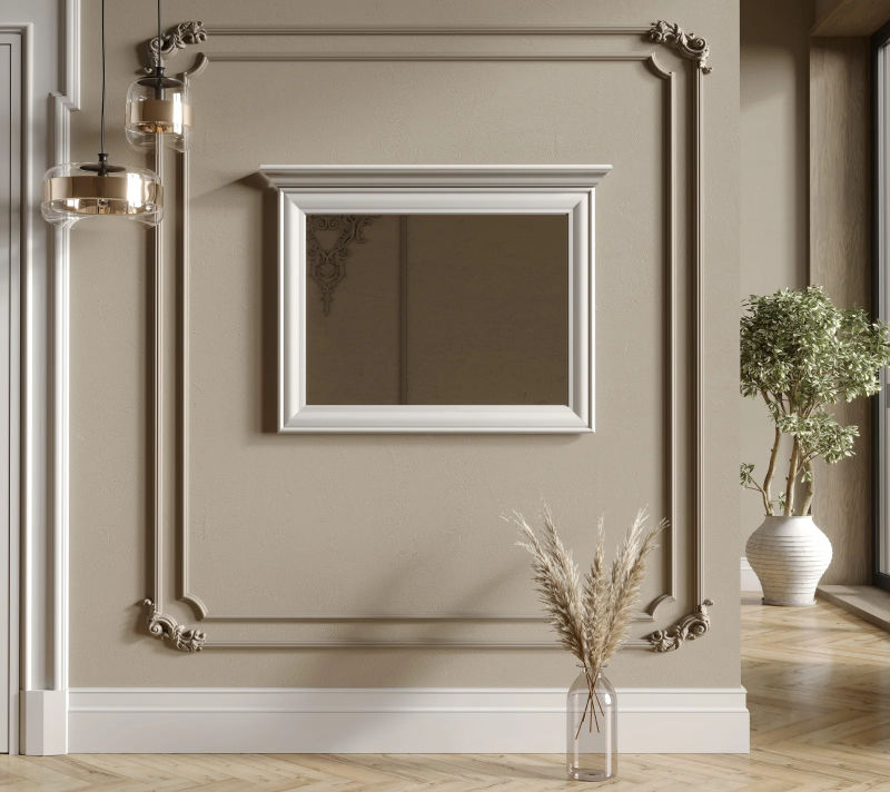 Зеркало Кентаки белый LUS/90_1