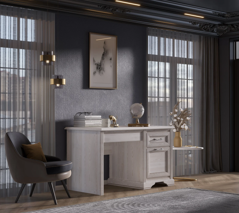 Стол письменный Стилиус лиственница сибирская BIU/130_3