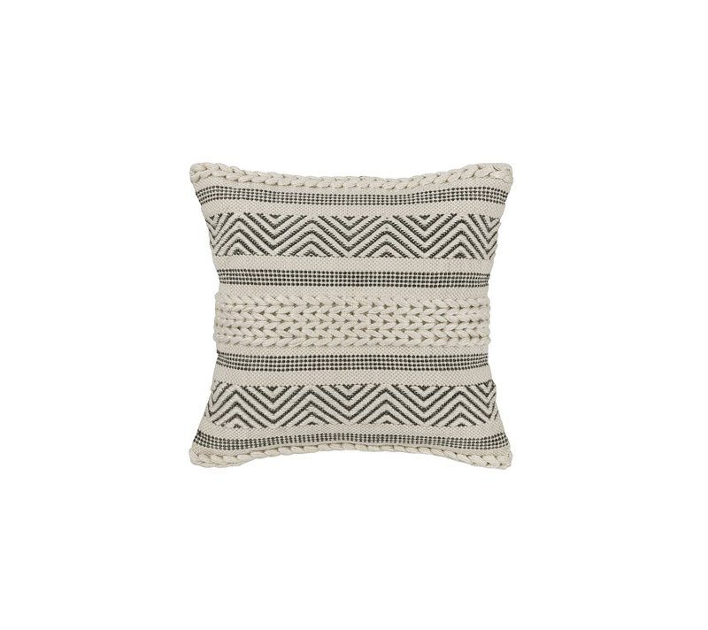 Подушка декоративная Мелут бежевый/черный 420304