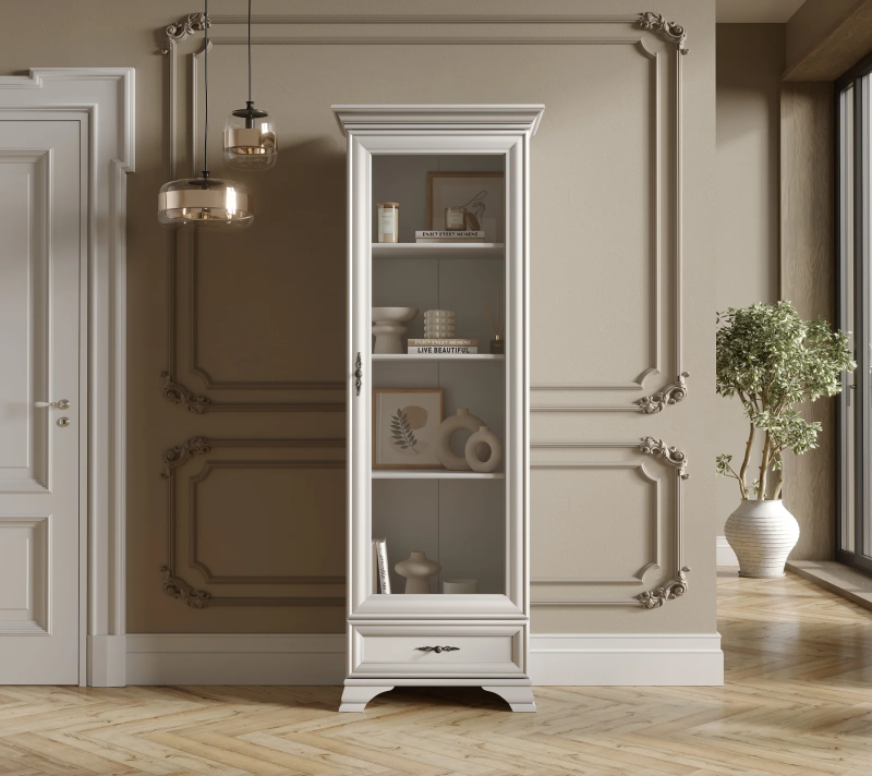 Витрина Кентаки белый REG1W1S_1