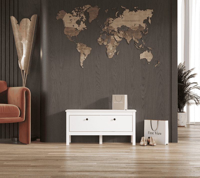 Тумба для обуви Эва белый KOM1K/90_1