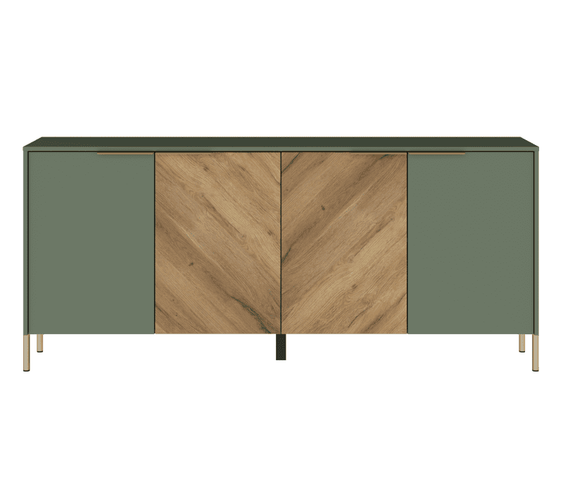 Тумба Сиена дымчатый зеленый/дуб вотан KOM4D