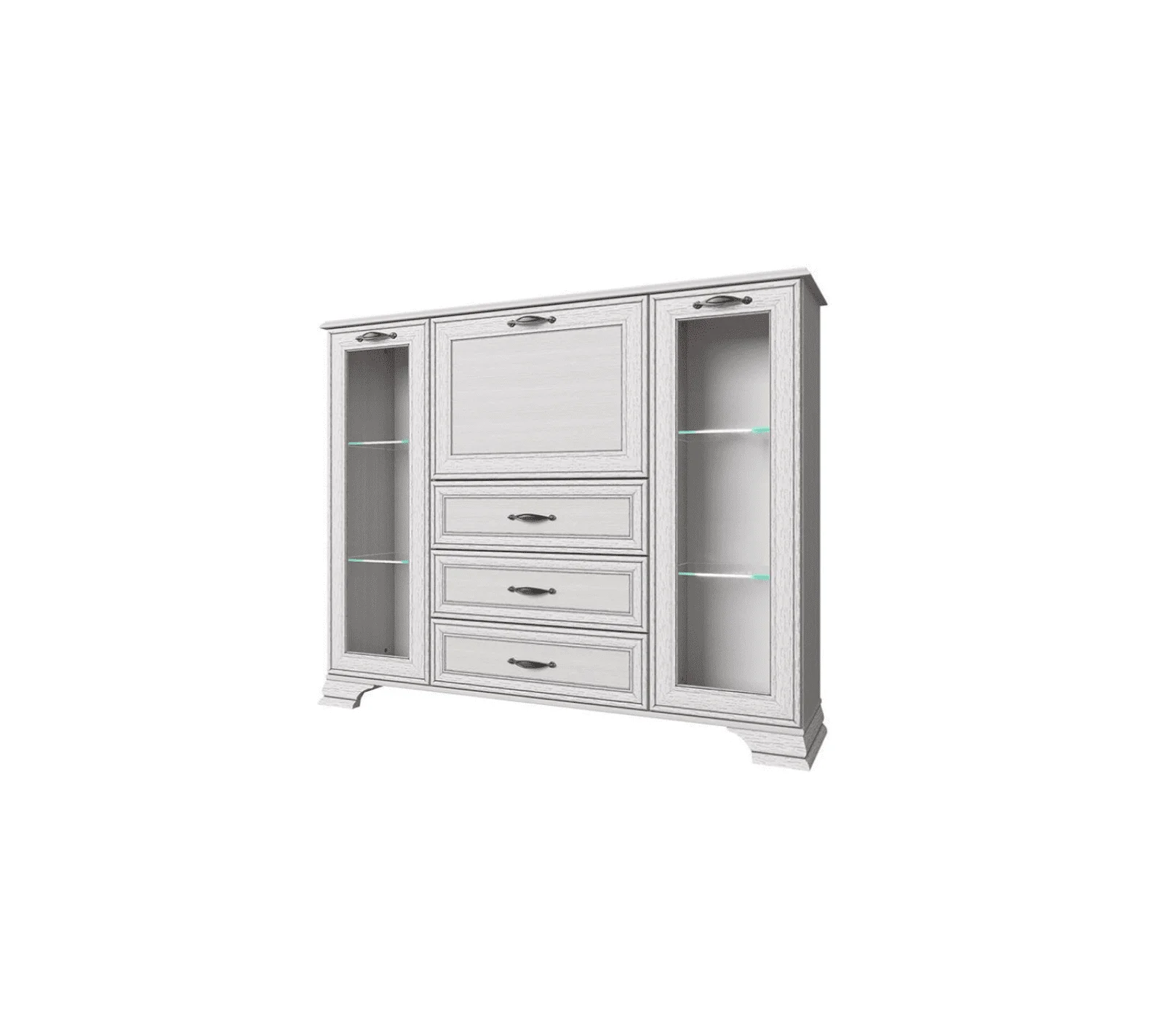 Витрина-комод Тиффани вудлайн кремовый 2V1D3S