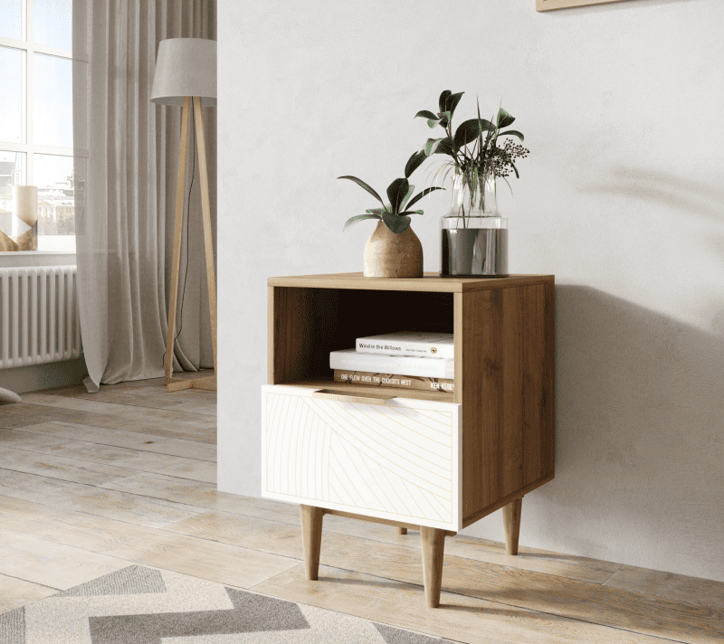Тумба прикроватная Лайн бежевый LN09/GR1/beige_3