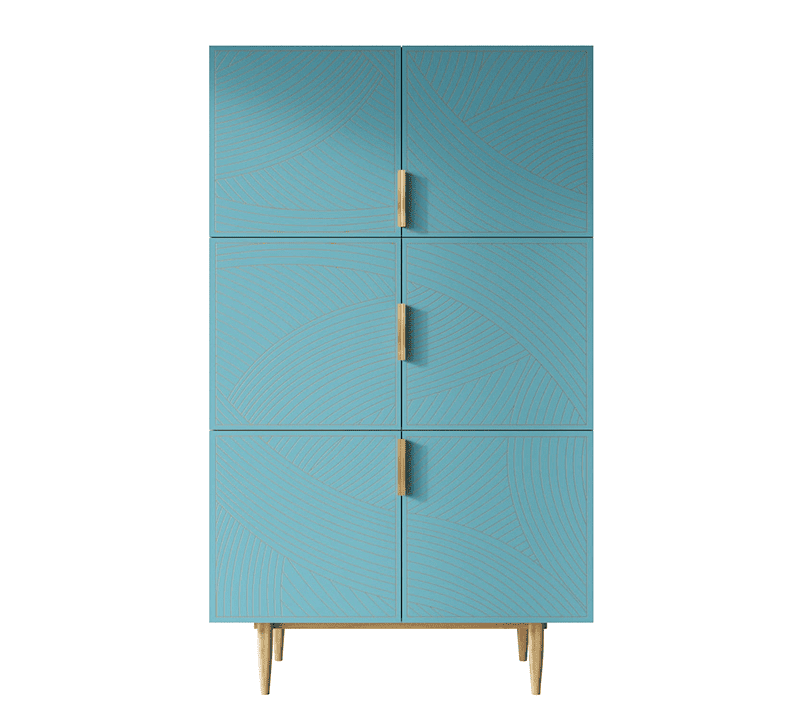 Шкаф Лайн голубой LN04/GR1/blue