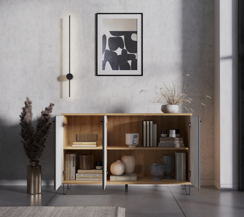 Тумба Грейс дуб наварра/графит KOM3D_2