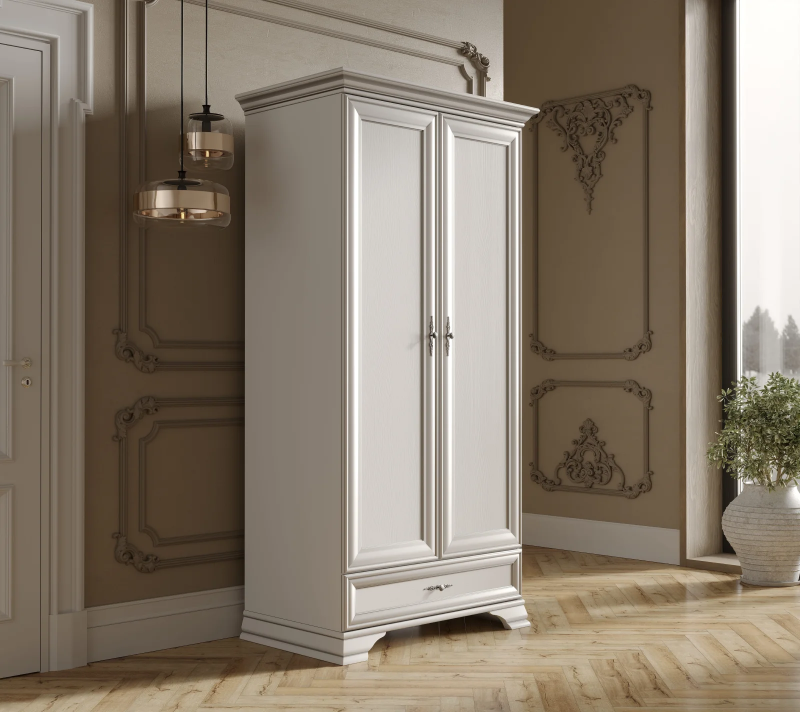 Шкаф Кентаки белый SZF2D1S_3