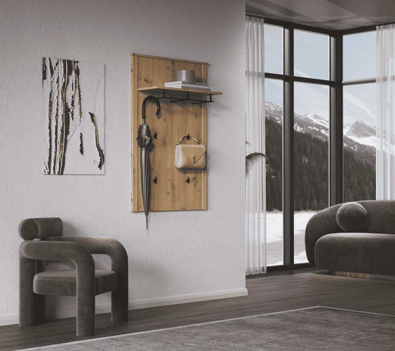 Вешалка Хельга дуб артизан WIE/80_2