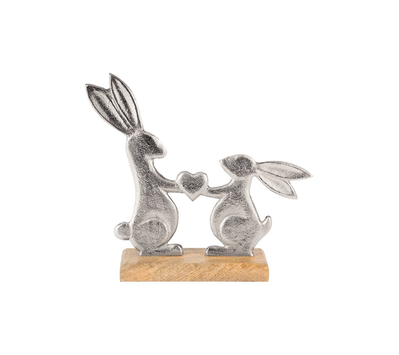 Фигурка Зайцы Амоатсу серебряный 427366_1