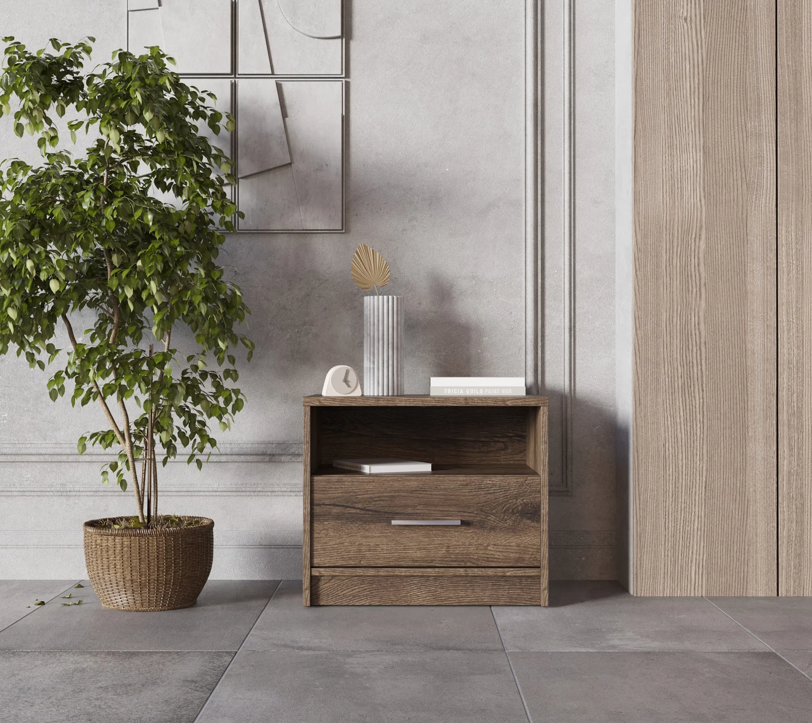 Тумба прикроватная Непо дуб монастырский KOM1S_1