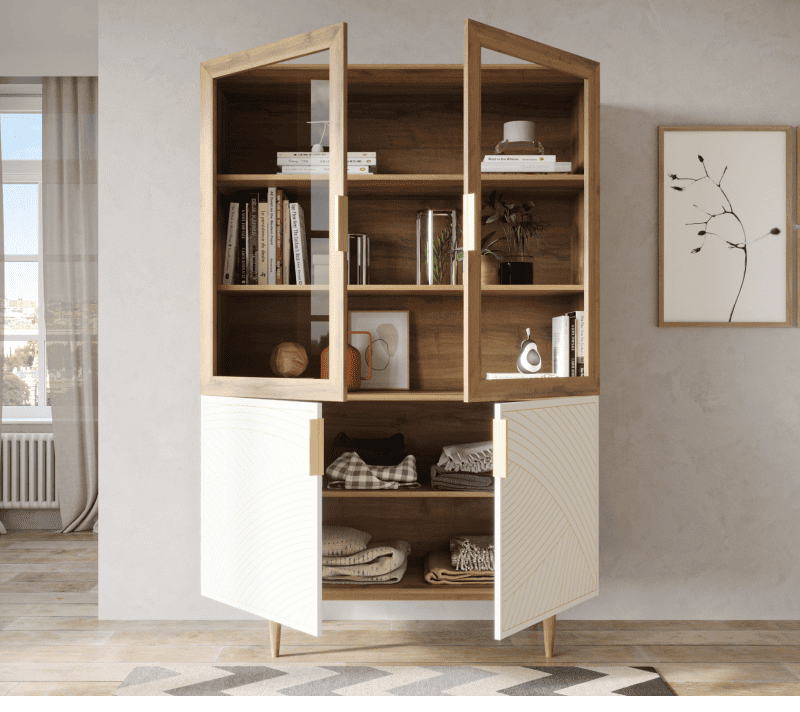 Витрина Лайн бежевый LN11/GR1/beige_2