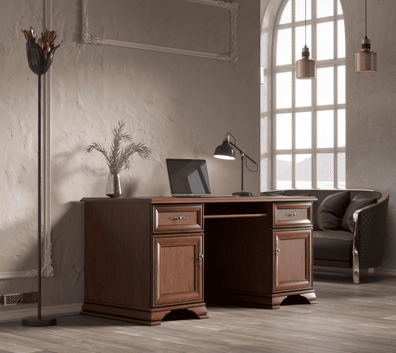 Стол письменный Кентаки каштан BIU2D2S_3