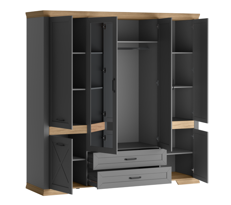 Шкаф Марсель дымчатый алмаз SZF6D2S_1