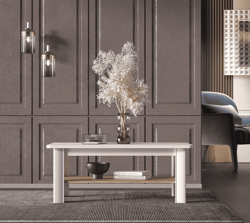 Стол журнальный Мальта лиственница сибирская/орех лион LAW_1