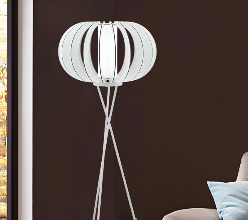 Торшер с ножным выключателем Стеллато 2 белый 95612_1