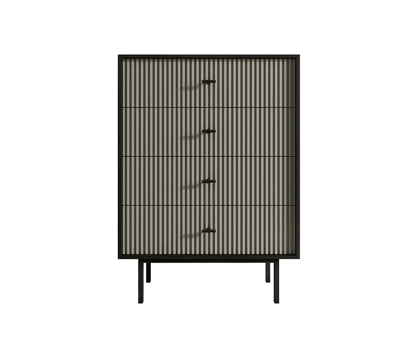 Комод Эмерсон серый/черный EM18/gray/L