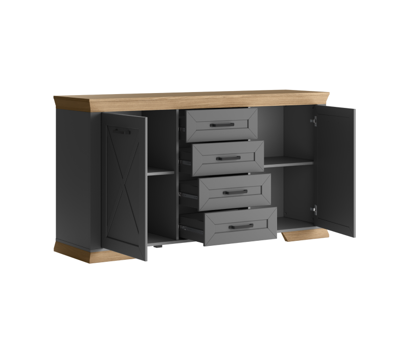 Тумба-комод Марсель дымчатый алмаз KOM2D4S_1