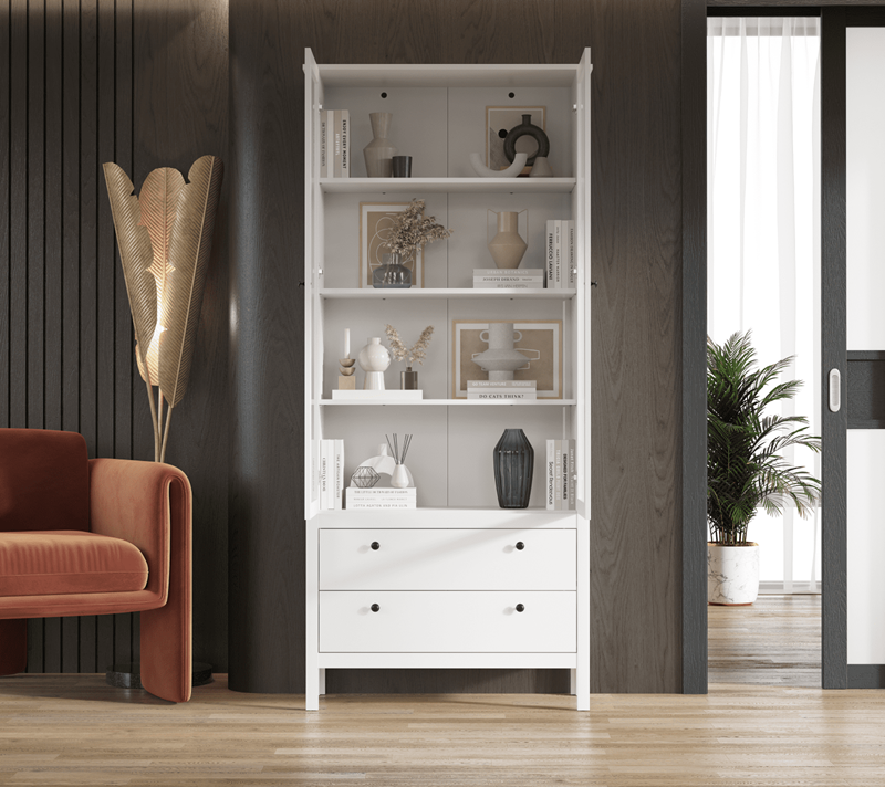 Витрина Эва белый REG2W2S_2