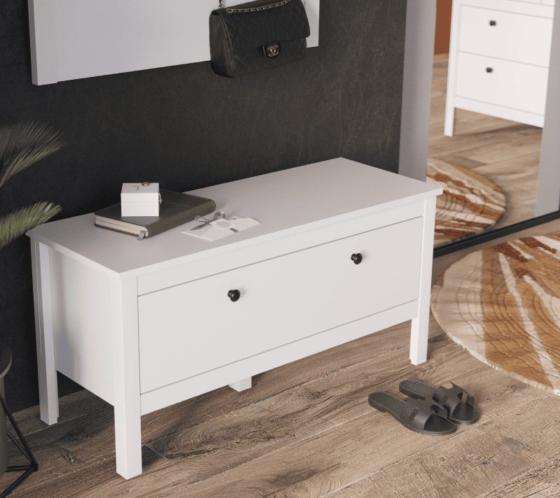 Тумба для обуви Эва белый KOM1K/90_5