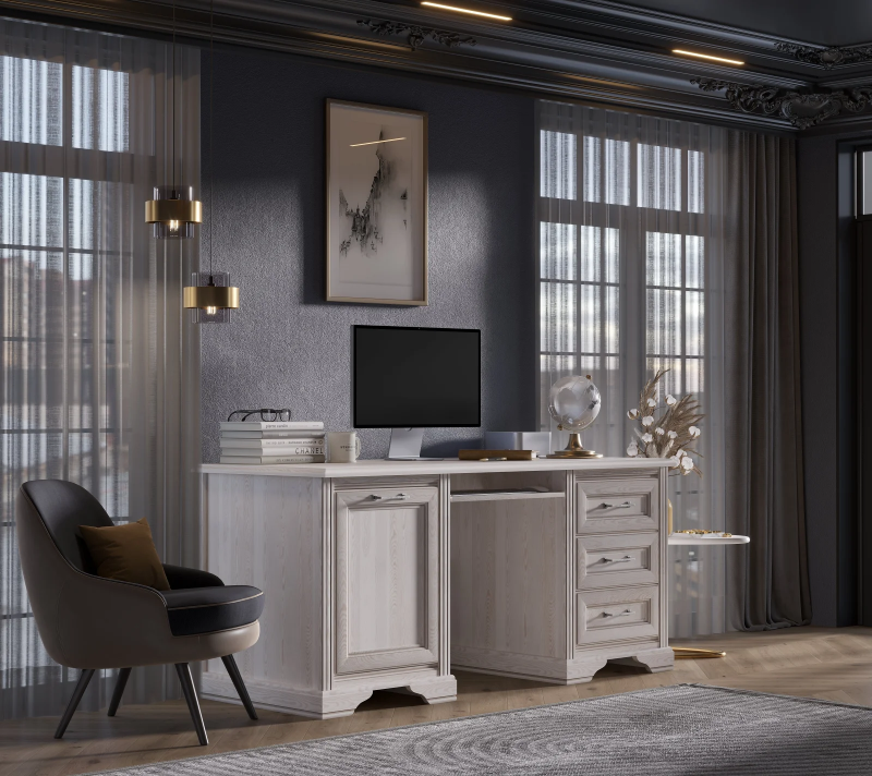 Стол письменный Стилиус лиственница сибирская BIU/170_3