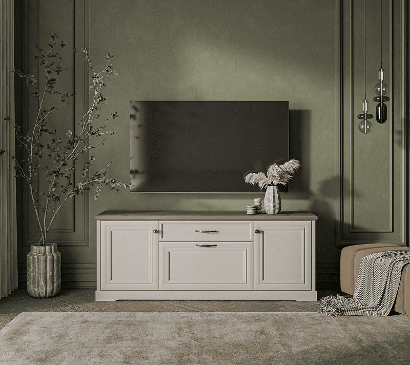 Тумба под телевизор Тоскана Нью персидский жемчуг/каньон RTV3D1S_1