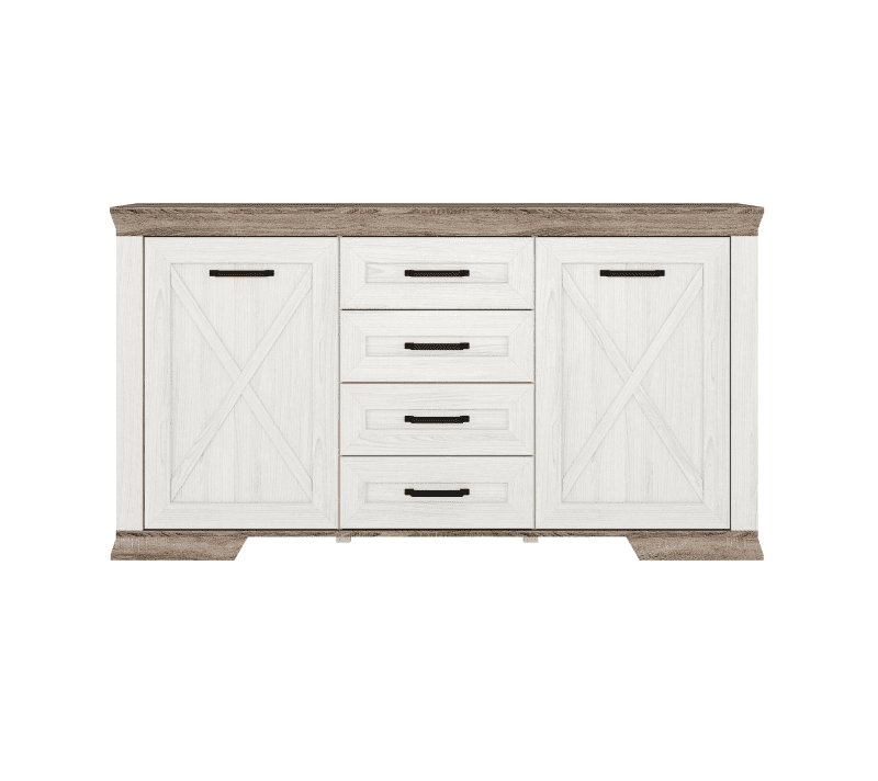 Тумба-комод Марсель ясень снежный KOM2D4S