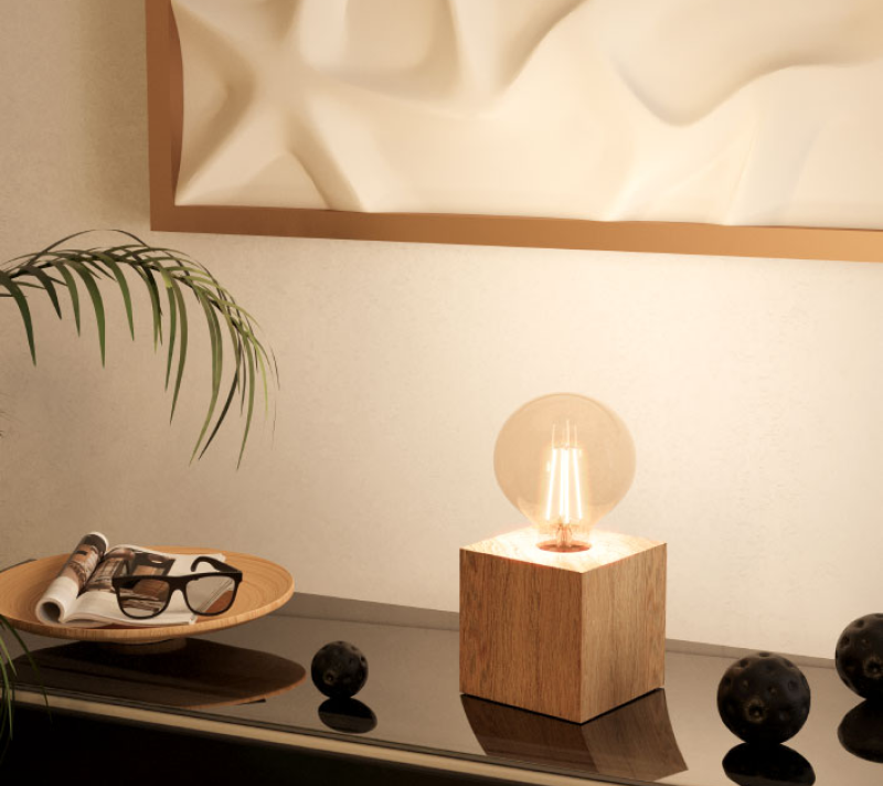 Настольная лампа Прествик 2 коричневый 43733_1