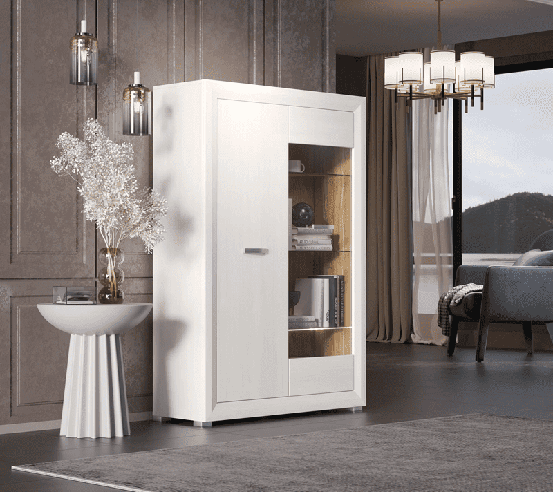 Витрина Мальта лиственница сибирская/орех лион REG1W1D_3