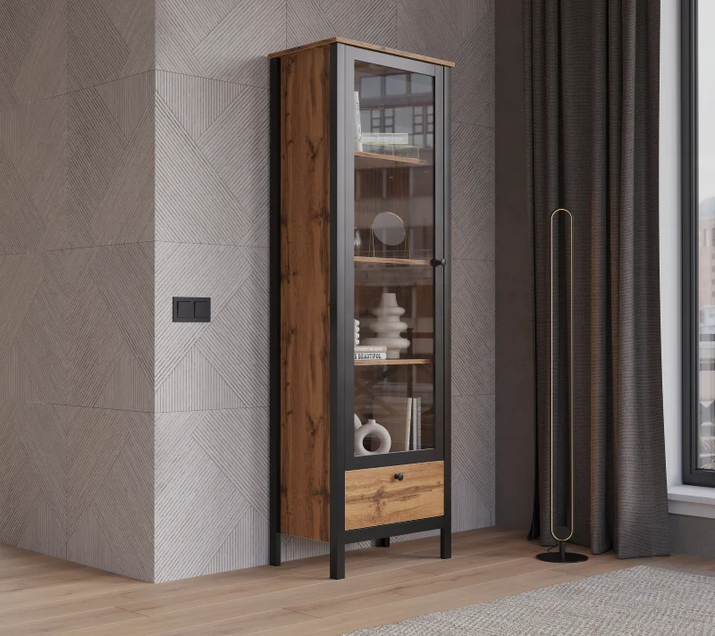 Витрина Лофт дуб вотан REG1W1S_3