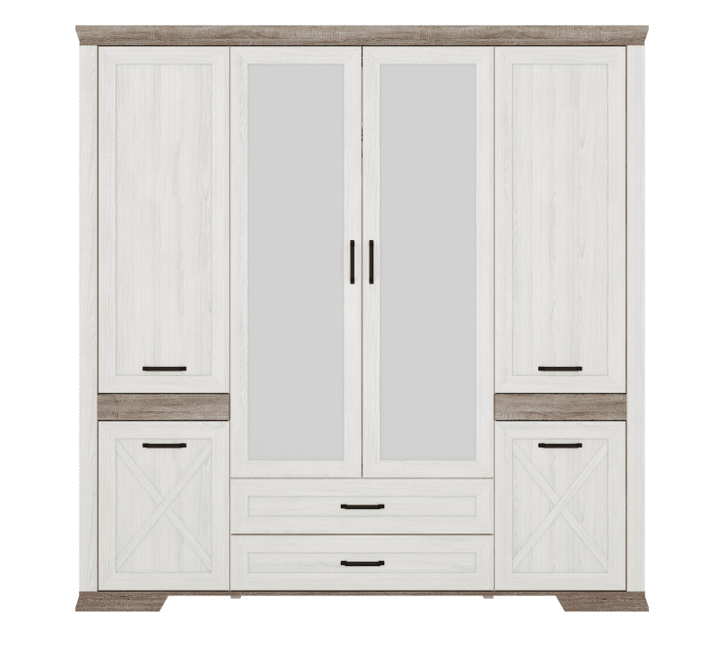 Шкаф Марсель ясень снежный SZF6D2S