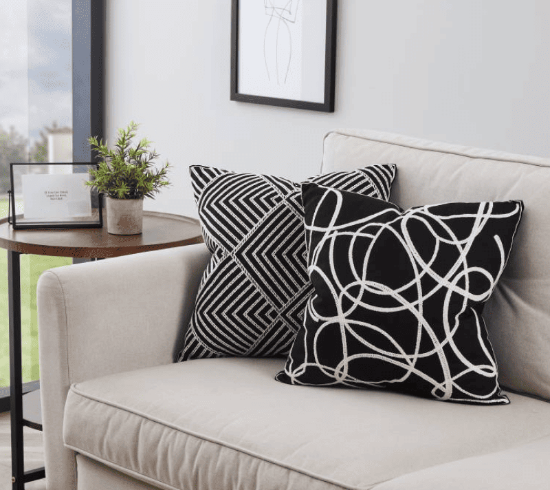 Подушка декоративная Чевери черный/белый 420006_2
