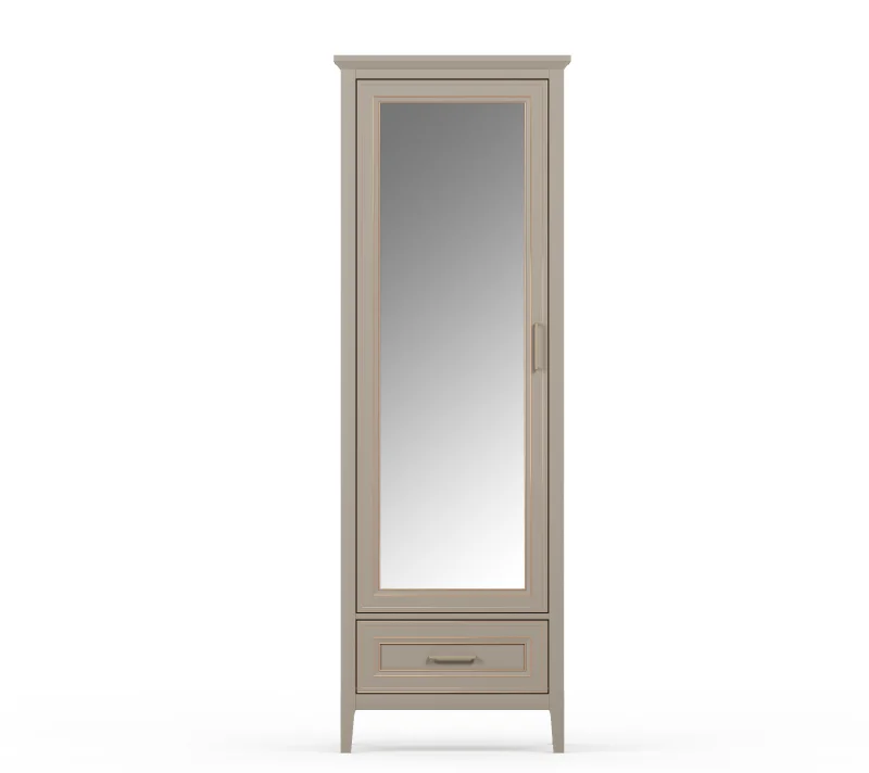 Шкаф с зеркалом Классик глиняный серый SZF1L1S