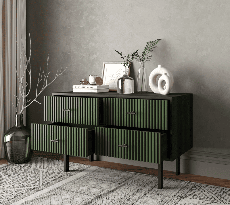 Комод Эмерсон зеленый/черный EM05/green/L_2