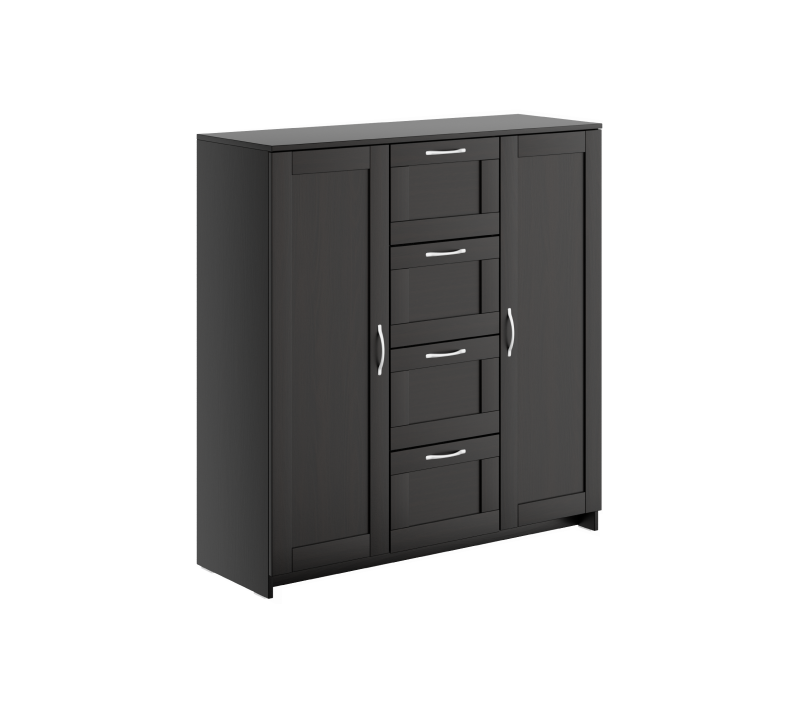 Тумба-комод с 2 дверцами и с 4 ящиками Сириус дуб венге_2
