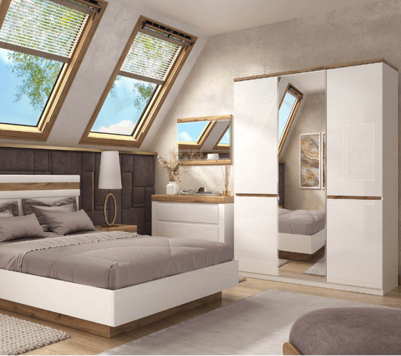 Комод Таурус белый глянец/дуб вотан 3S_4