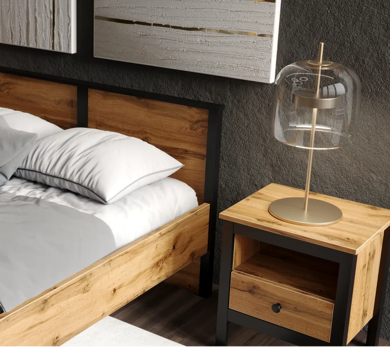 Тумба прикроватная Лофт дуб вотан KOM1S_5