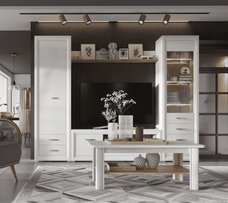 Полка Мальта лиственница сибирская/орех лион P/15_4