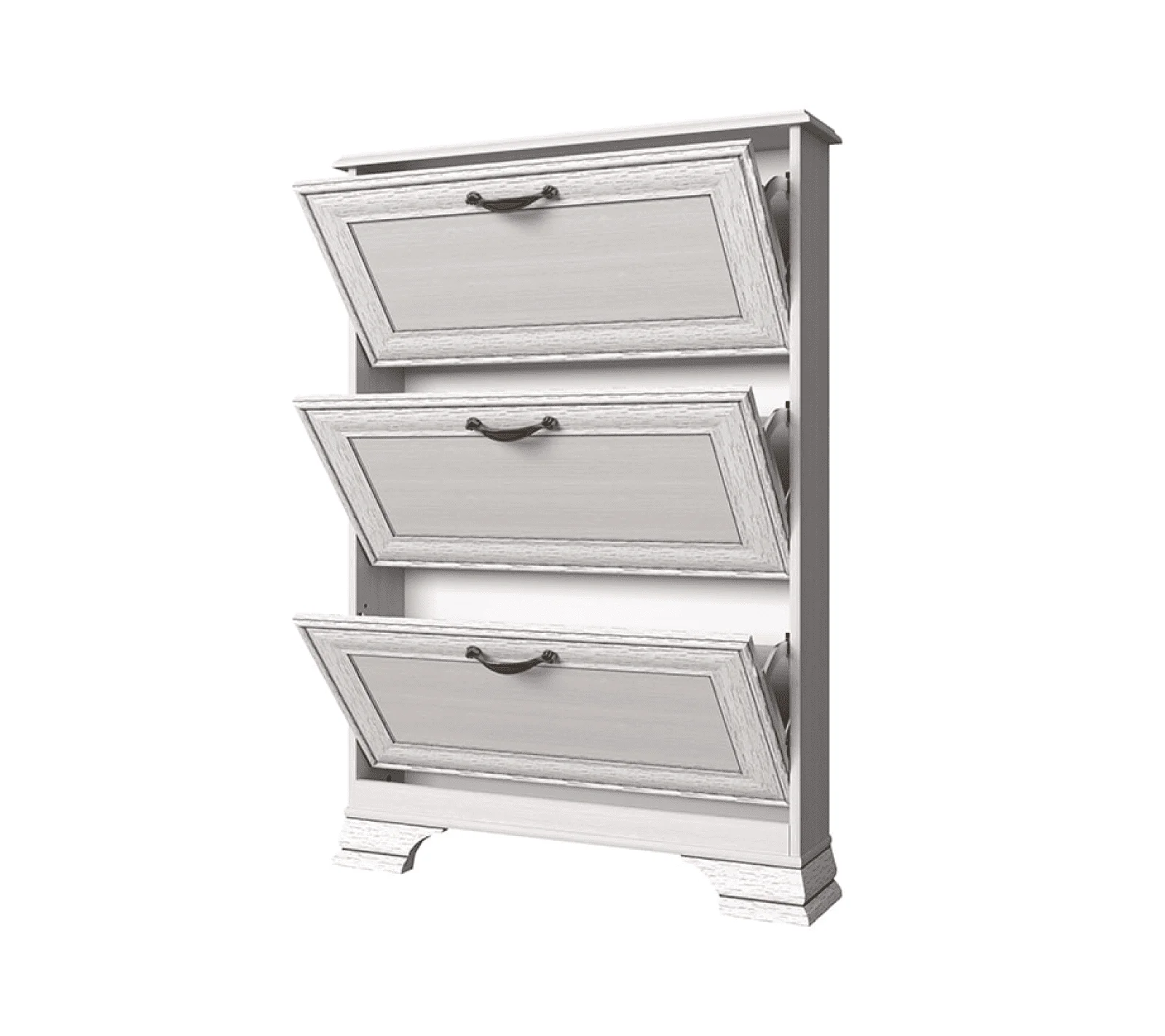 Тумба для обуви Тиффани вудлайн кремовый 3D_1