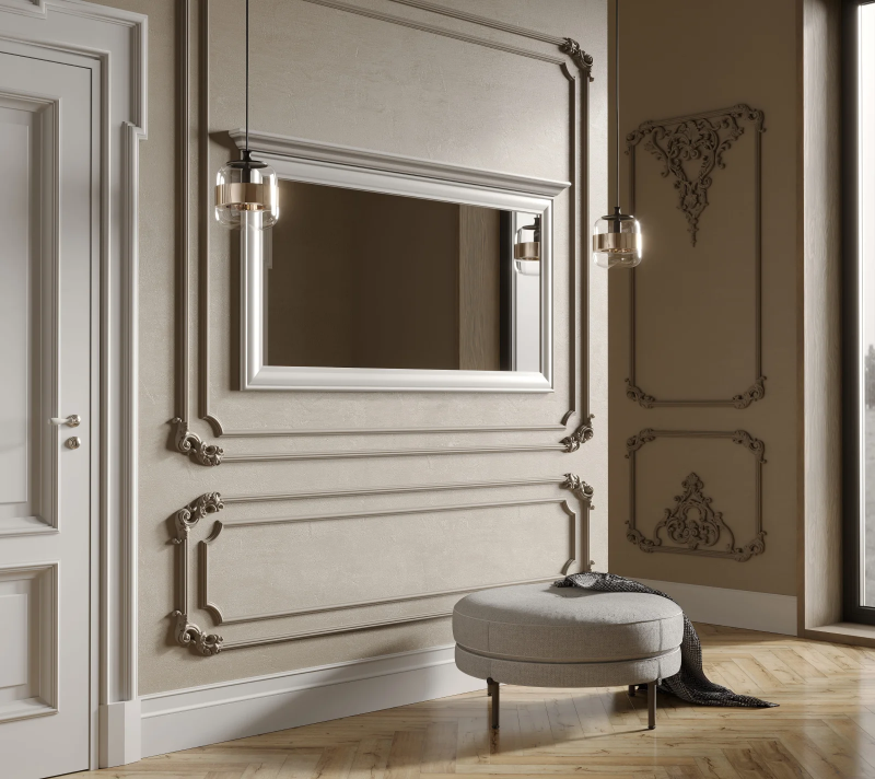 Зеркало Кентаки белый LUS/155_2