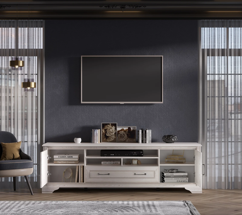 Тумба под телевизор Стилиус лиственница сибирская RTV2D1S_2