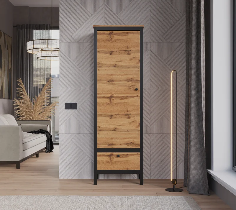 Шкаф Лофт дуб вотан REG1D1S_1