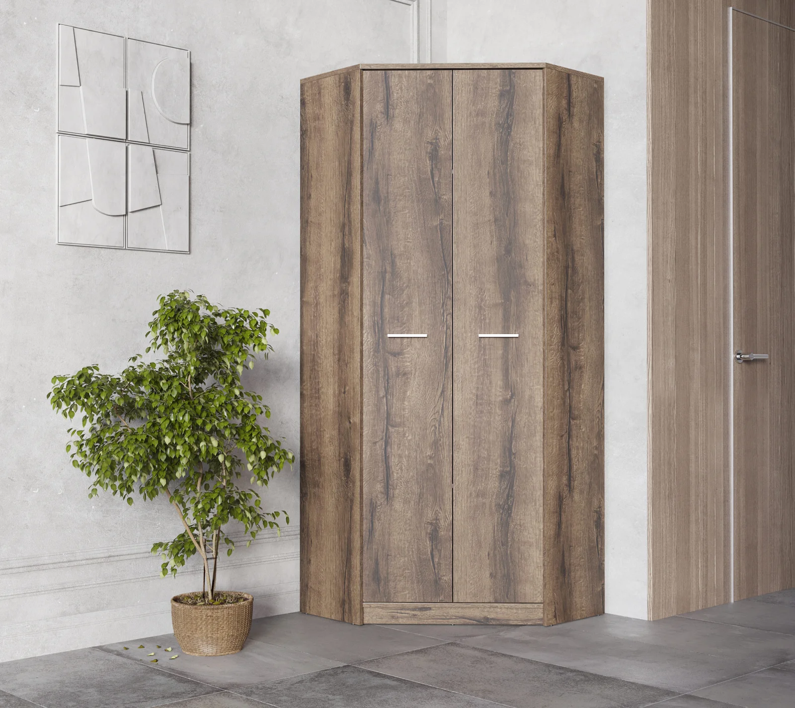 Шкаф угловой Непо дуб монастырский SZFN2D_1