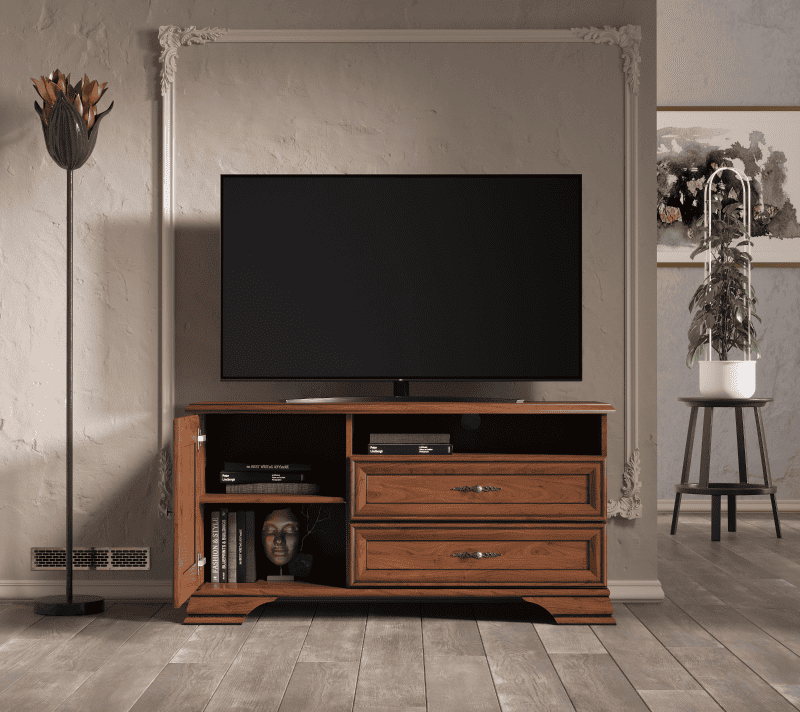 Тумба под телевизор Кентаки каштан RTV1D2S_2