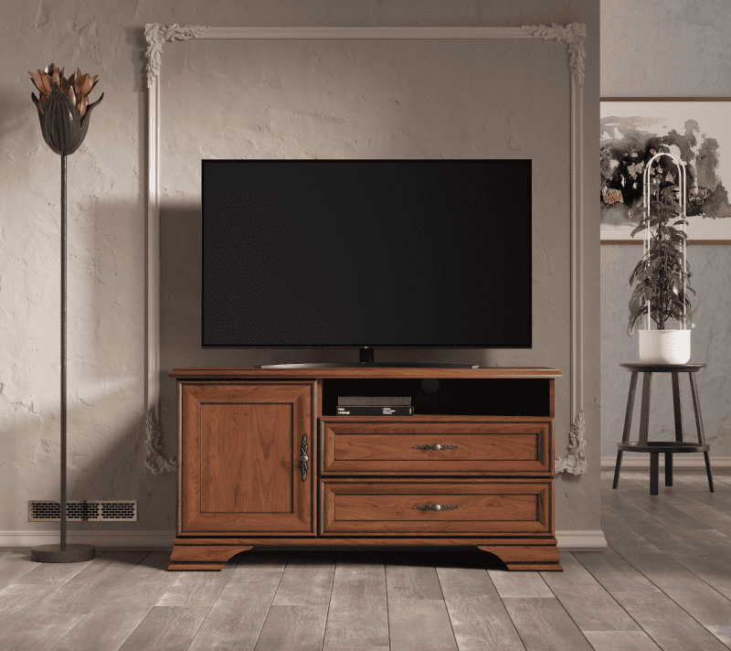 Тумба под телевизор Кентаки каштан RTV1D2S_1