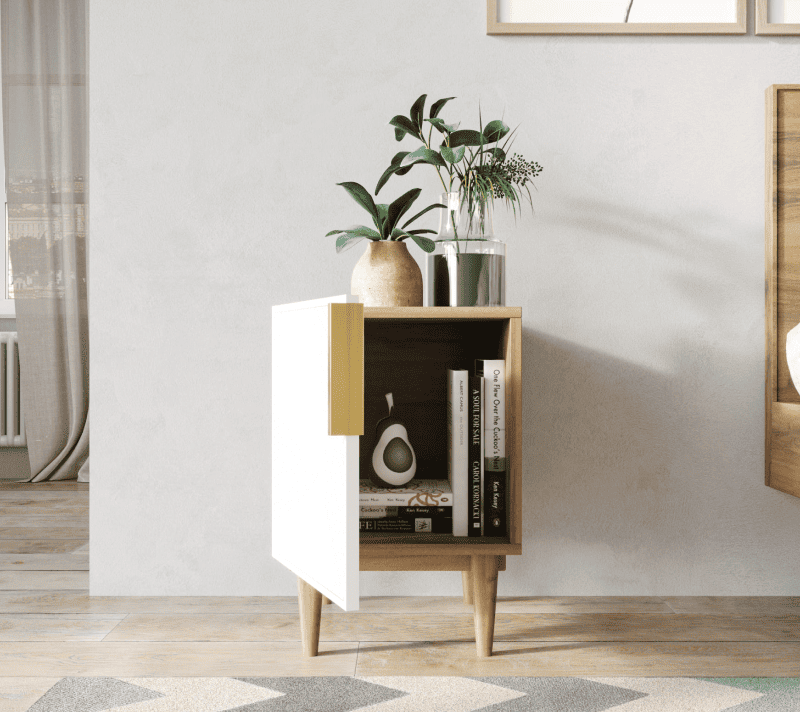 Тумба прикроватная Лайн бежевый LN08/GR1/beige_2